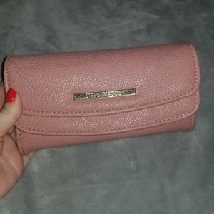 Pink double flap Steve Madden wallet